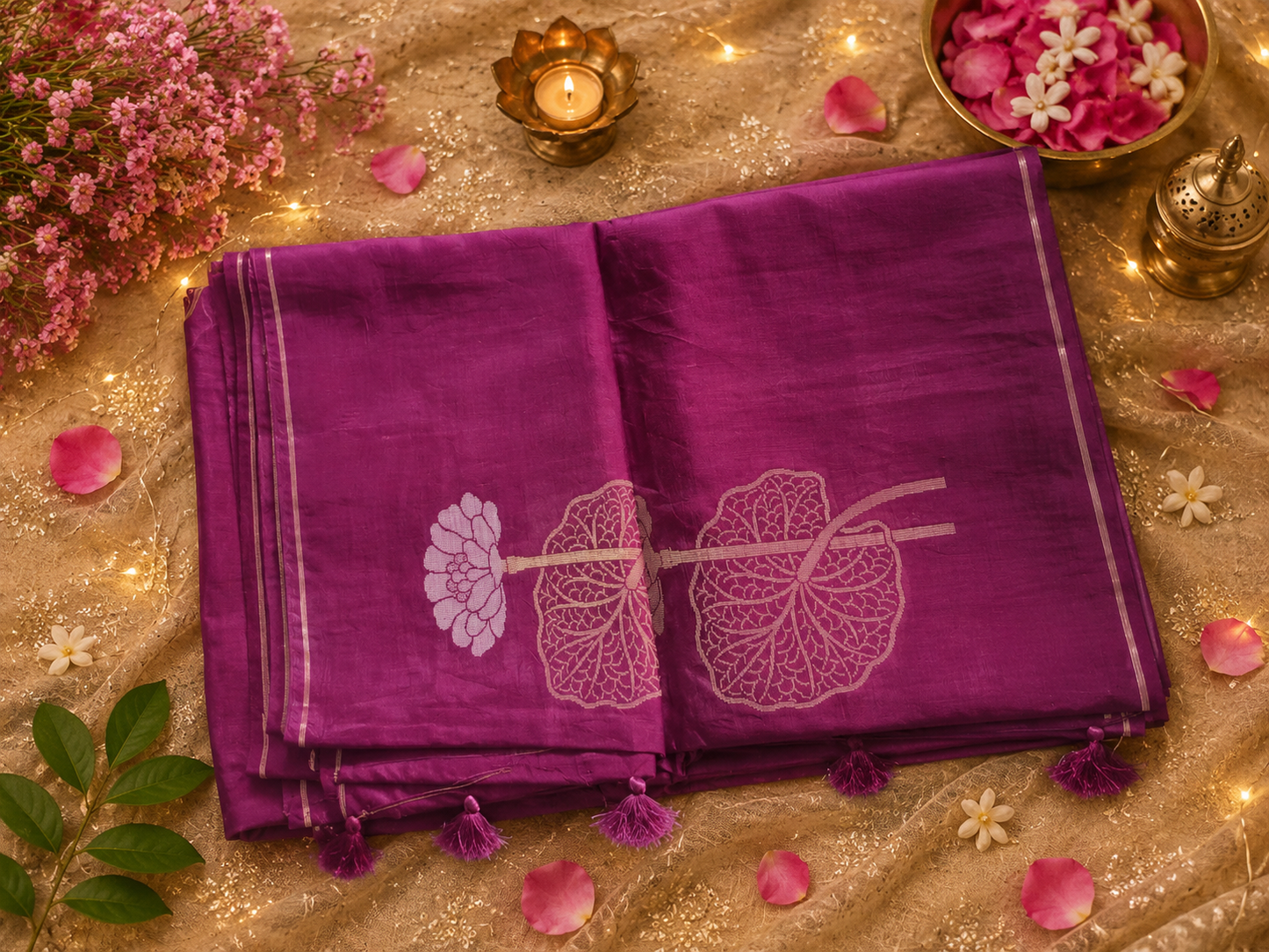 Korean silk saree