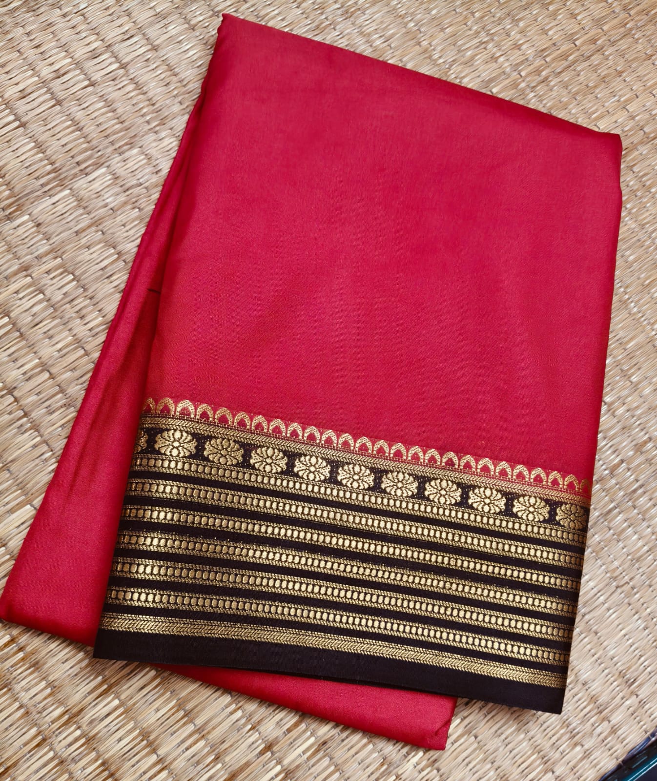 Semi Mysore crepe silk saree