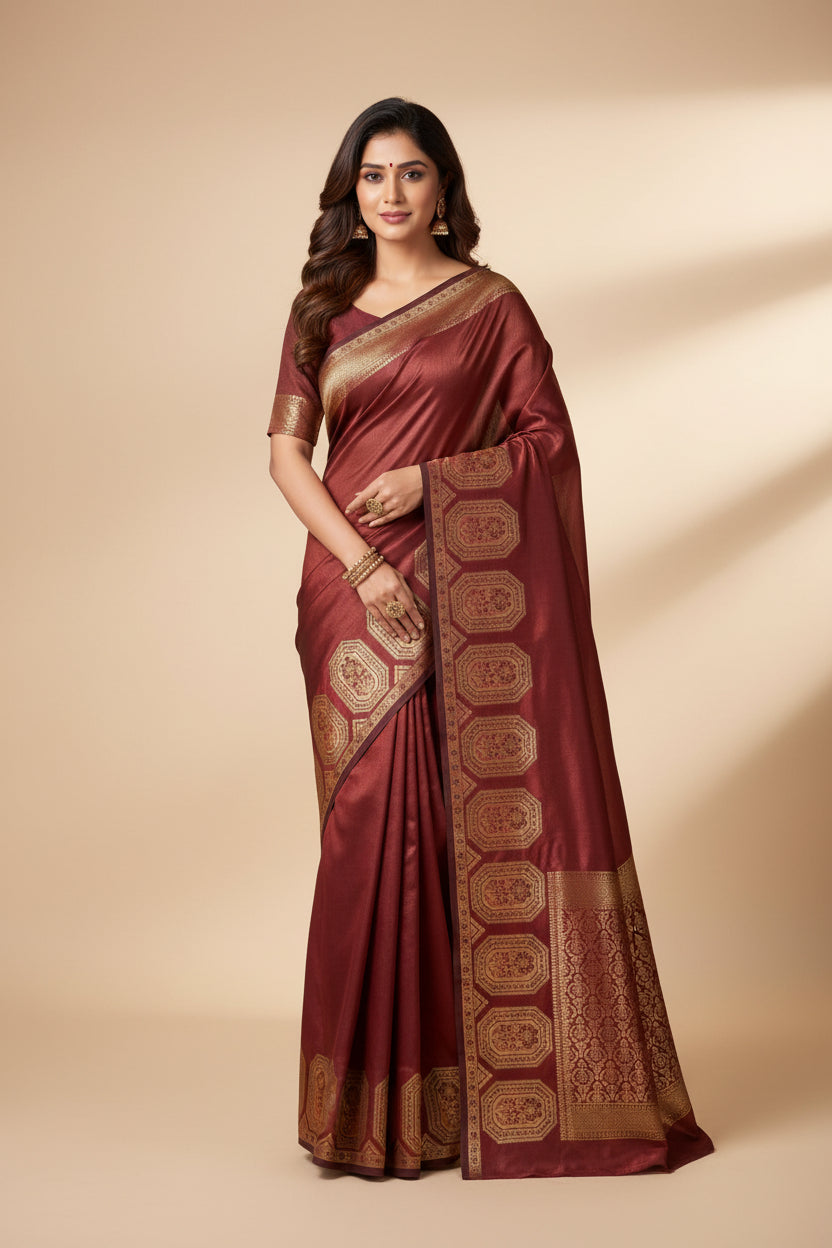Maheshwari art silk saree
