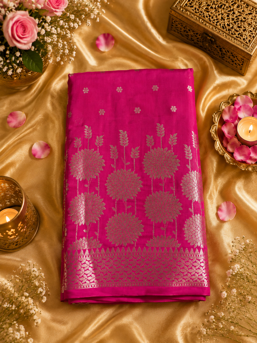 Chiffon silk saree